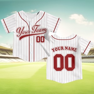 Personalized Team Name And Number Baseball Jersey, Custom Youth Kid Baseball Jersey, Baseball Jersey Uniform For Baseball Fans Lovers
