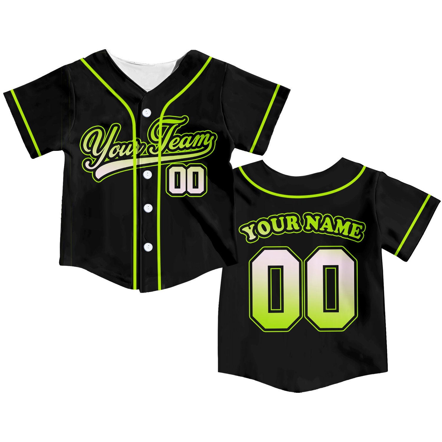 Custom Baseball Lime Green Youth Baseball Jerseys Dodgers Jersey
