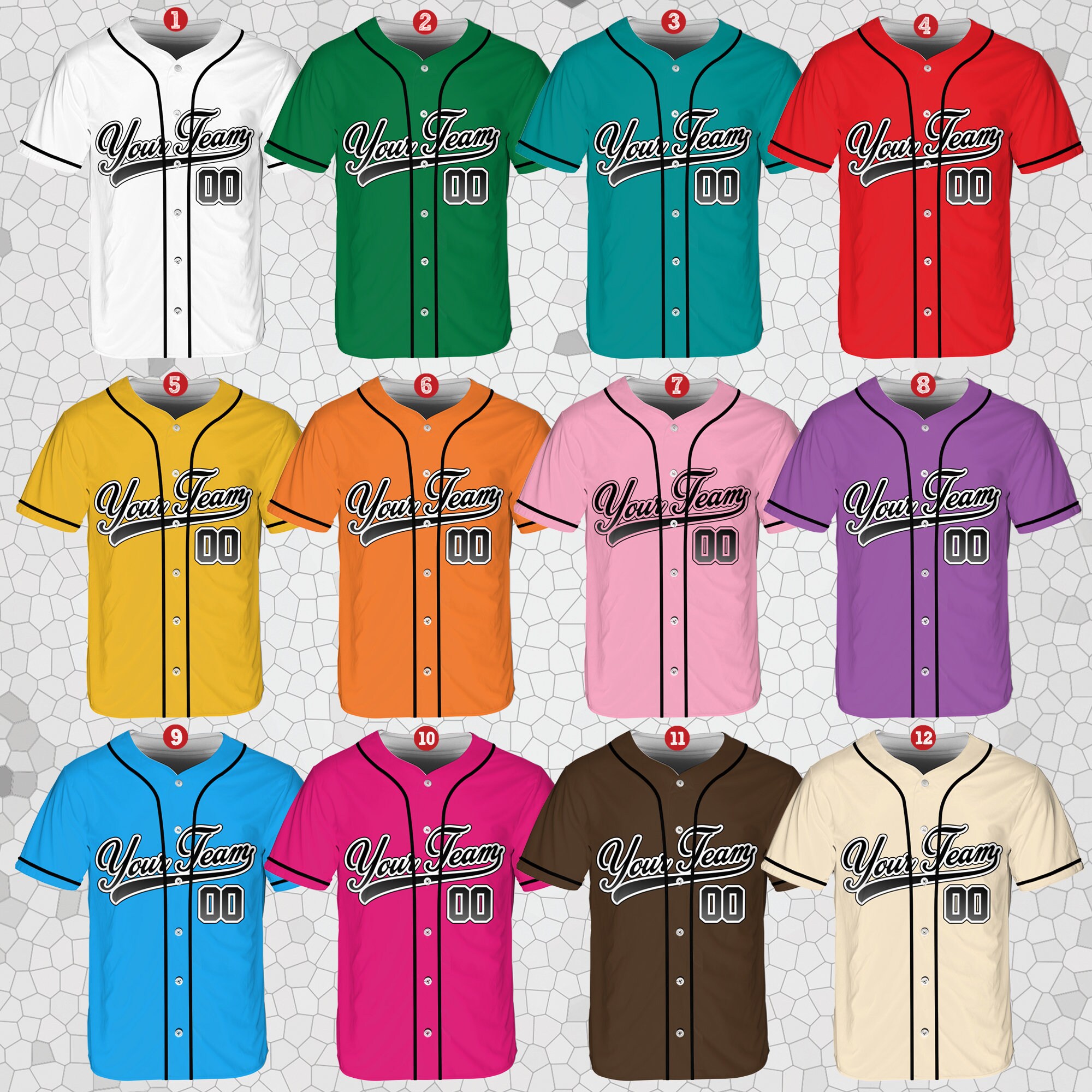 Personalized Team Name And Number Baseball Jersey, Custom Baseball Jersey Shirt, Baseball Jersey Uniform For Baseball Fans Baseball Lovers