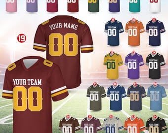 Gepersonaliseerde voetbalteam, aangepaste teamnaam en -nummer voetbalshirt, shirt met V-hals korte mouw, voetbalshirts