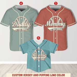 Personalized Mommy Daddy Of the Rookie Baseball Jersey, Custom Name Number Shirt, Rookie Of The Year Jersey, Family Matching Outfits
