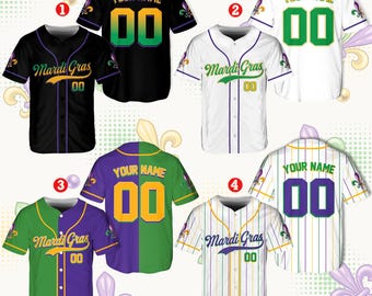 Personalisierte Karneval Baseball Jersey, Name und Nummer Baseball Jersey, Karneval Karneval Jersey, Geschenk für die Familie Matching