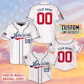 Personalized USA Baseball Jersey, Custom Team Name Shirt, American Flag Baseball Jersey For Baseball Fans, Baseball Lovers, Patriotic Shirt product logo