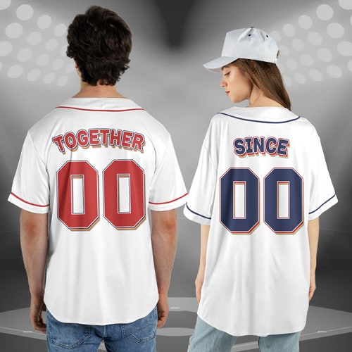 Personalized Together Since Baseball Jersey, Custom Matching