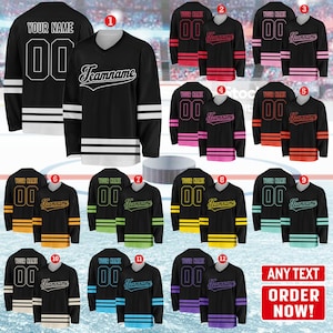Personalisiertes Team Name & Nummer Hockey Jersey, Benutzerdefinierter Name Hockey Jersey, Hockey Jersey Uniform Für Hockeyfans, Hockeyliebhaber