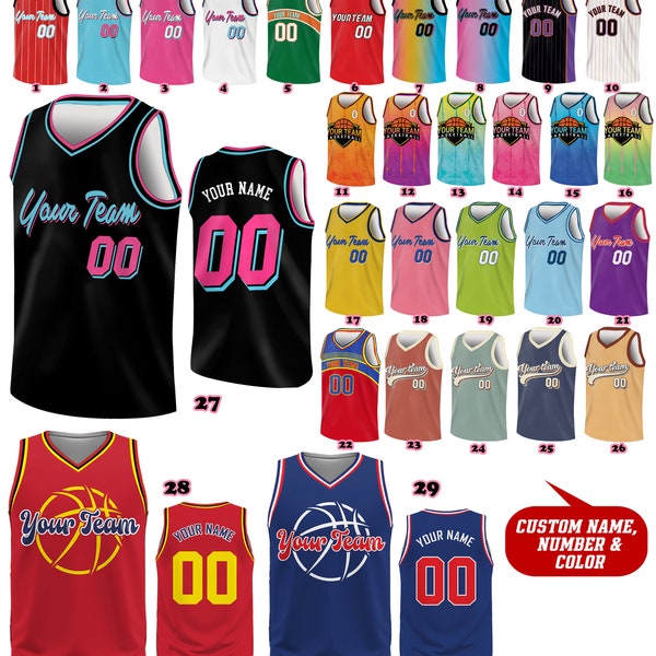 Nom et numéro d'équipe de maillot de basket-ball personnalisés, équipe de maillot de basket-ball, tenue pour le jour du match, maillot de basket-ball pour les joueurs amateurs de basket-ball