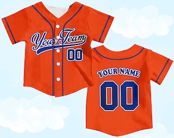 Gepersonaliseerde teamnaam en nummer honkbaltrui, aangepaste jeugd kinderhonkbaltrui, honkbaltrui uniform voor liefhebbers van honkbalfans