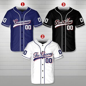 Personalized Groom Groomsmen Baseball Jersey, Custom Best Man Jersey, Baseball Jersey For Engagement, Married Couple, Wedding Jersey