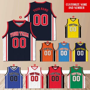 Benutzerdefinierte Basketball Jersey Team Name Nummer, personalisierte Jugend Kind Basketball Jersey, Spieltag Outfit, Kinder Geburtstag Jersey, Kleinkind Jersey