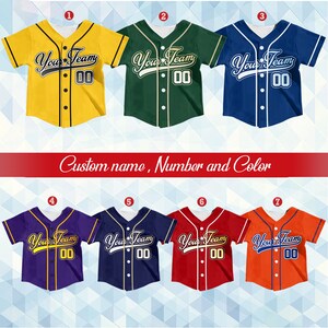 Personalized Team Name And Number Baseball Jersey, Custom Youth Kid Baseball Jersey, Baseball Jersey Uniform For Baseball Fans Lovers