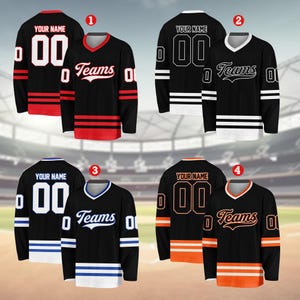 Personalisiertes Team Name & Nummer Hockey Jersey, Benutzerdefinierter Name Hockey Jersey, Hockey Jersey Uniform Für Hockeyfans, Hockeyliebhaber
