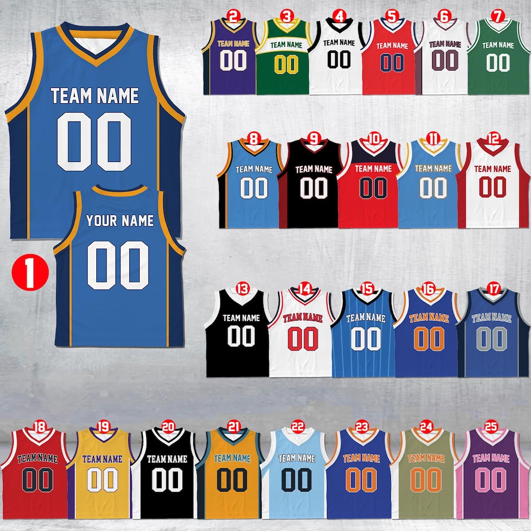 Custom Basketball Jersey Team Name & Number, Personalized Youth