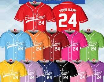 Gepersonaliseerde Cruise Crew Baseball Jersey, Custom Baseball Jersey Shirt, Baseball Jersey Uniform voor Cruise Squad, Cruise Team, Cruise Family
