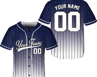 Personalized Team Name and Number Baseball Jersey, Custom Baseball