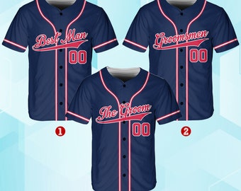 Personalisierte Bräutigam Groomsmen Baseball Jersey, Custom Best Man Jersey, Baseball Jersey für Verlobung, Ehepaar, Hochzeit Jersey