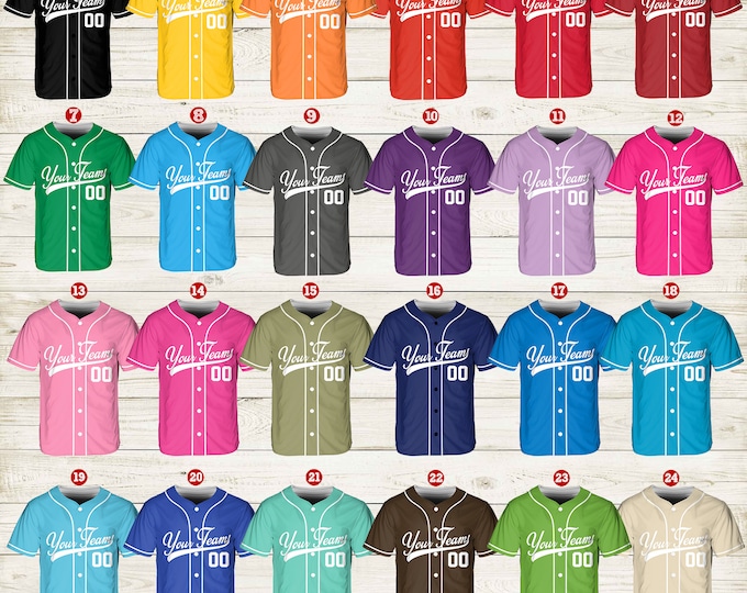 Personalized Team Name And Number Baseball Jersey, Custom Baseball Jersey Shirt, Baseball Jersey Uniform For Baseball Fans Baseball Lovers