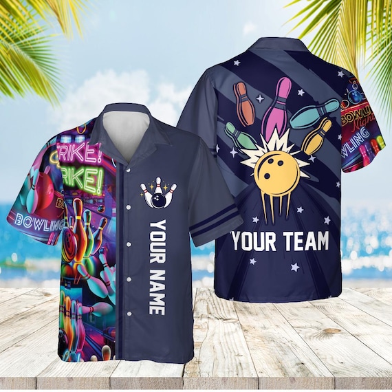 Custom Bowling Hawaiian Shirt for Men Women Kid, Custom Name