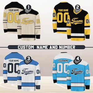Personalisiertes Team Name & Nummer Hockey Jersey, Benutzerdefinierter Name Hockey Jersey, Hockey Jersey Uniform Für Hockeyfans, Hockeyliebhaber