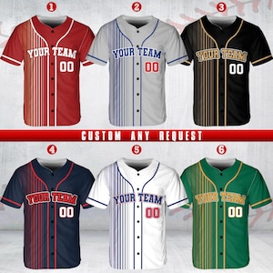 Personalized Team Name And Number Baseball Jersey, Custom Baseball Jersey Shirt, Baseball Jersey Uniform For Baseball Fans Baseball Lovers