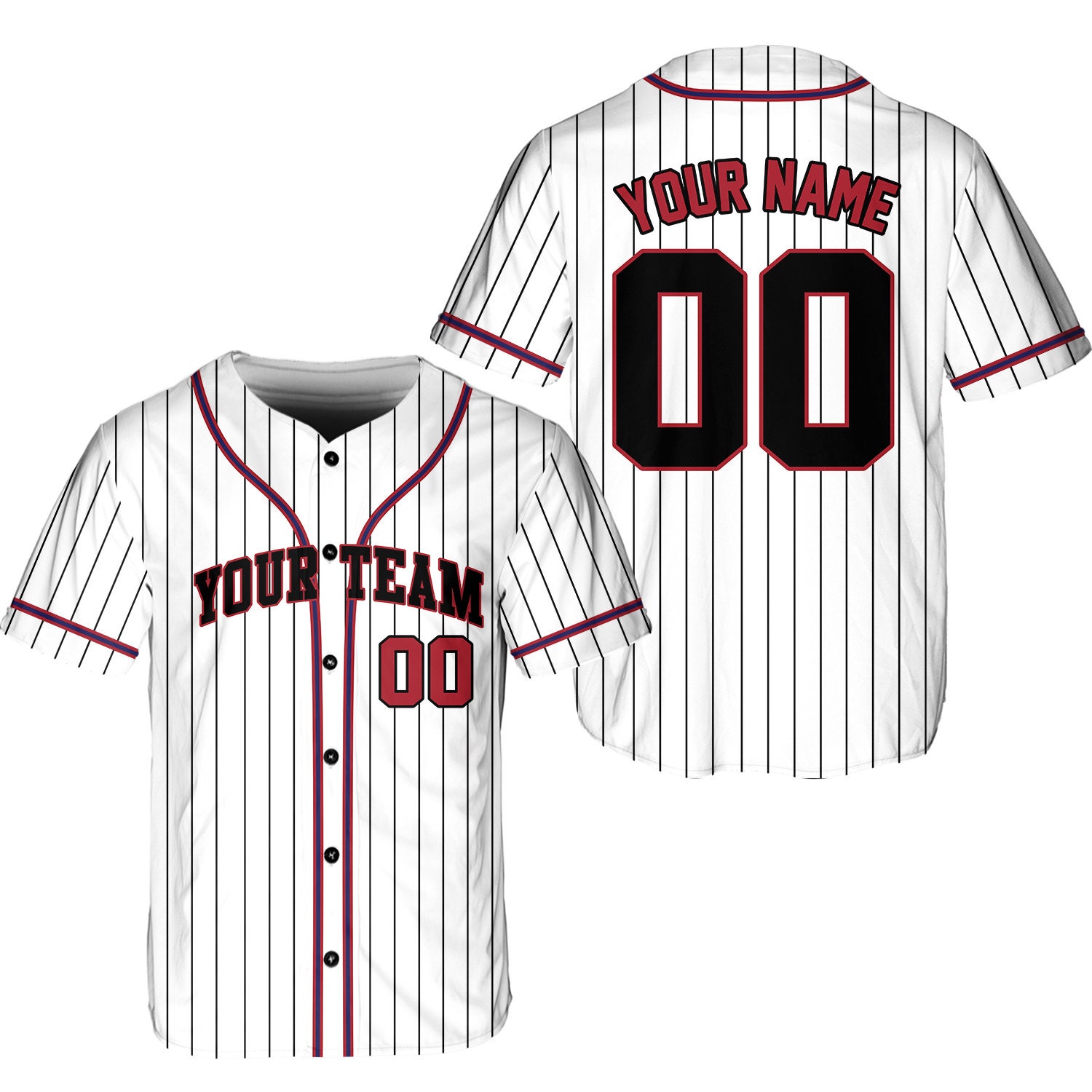 Personalized Team Name And Number Baseball Jersey, Custom Baseball Jersey Shirt