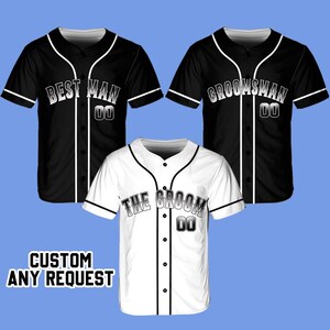 Personalized The Groom Groomsmen Baseball Jersey, Custom Best Man Jersey, Baseball Jersey For Engagement, Married Couple, Wedding Jersey