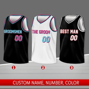 Custom Groom & Groomsmen Basketball Jersey, Personalized Best Man Jersey, Basketball Jersey For Engagement Wedding Bachelor Party Jersey