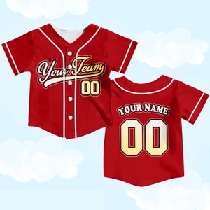 Personalized Team Name And Number Baseball Jersey, Custom Youth Kid Baseball Jersey, Baseball Jersey Uniform For Baseball Fans Lovers
