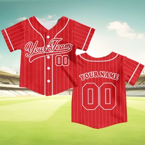 Personalized Team Name And Number Baseball Jersey, Custom Youth Kid Baseball Jersey, Baseball Jersey Uniform For Baseball Fans Lovers