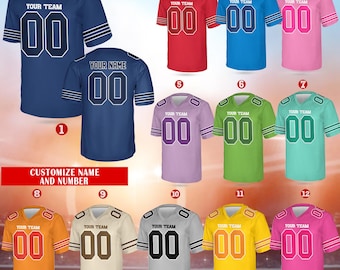 Gepersonaliseerde voetbalteam, aangepaste teamnaam en -nummer voetbalshirt, shirt met V-hals korte mouw, voetbalshirts