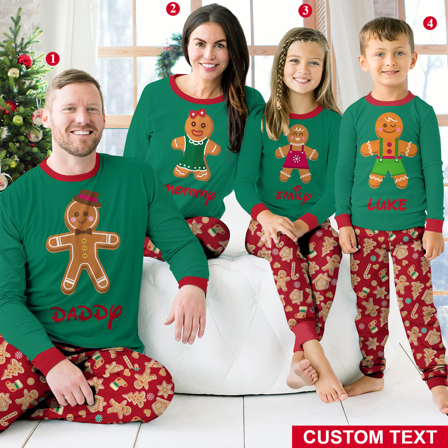 Gingerbread man family pajamas hotsell