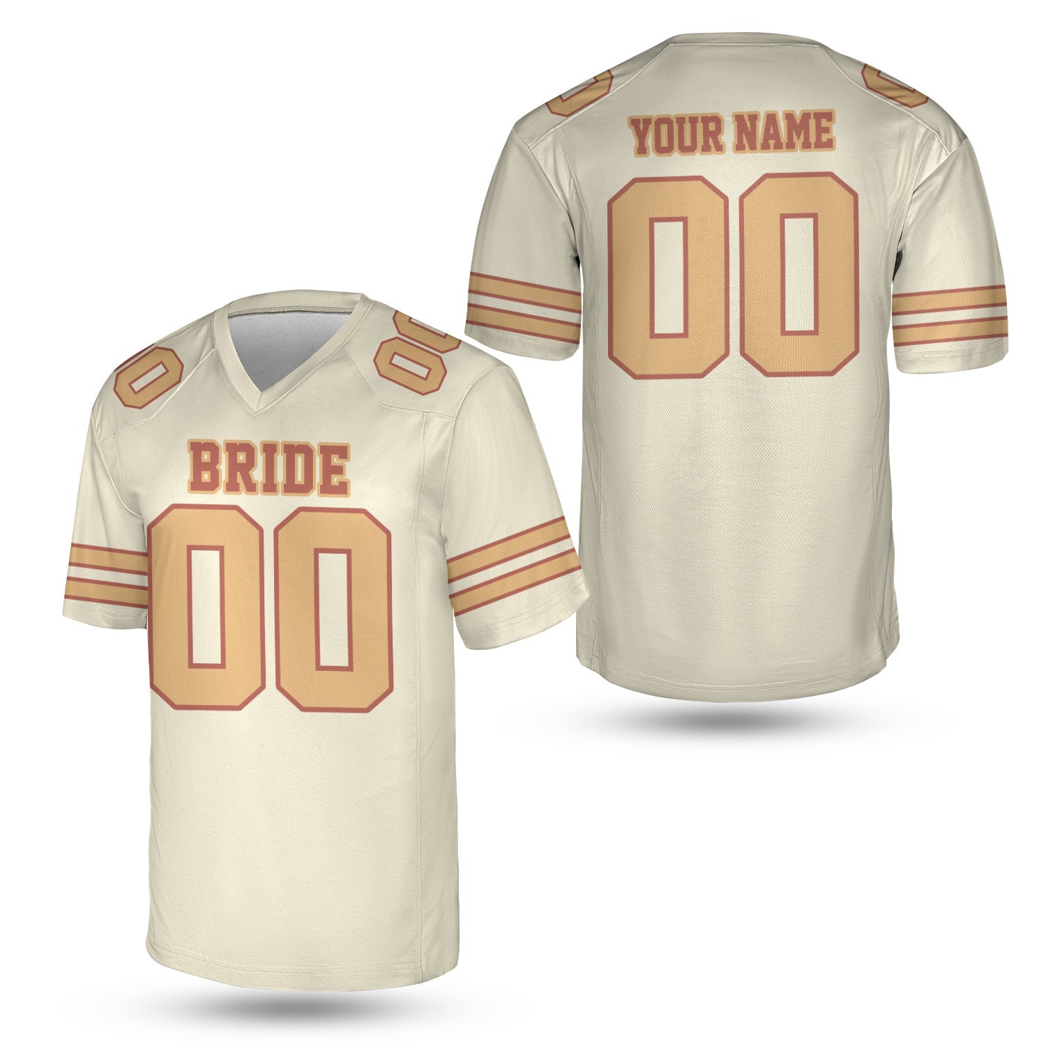Personalized Bride and Groom Football Jersey,custom Matching Couple V-neck  Short Sleeve Jersey,football Jersey for Engagement Married Couple - Etsy