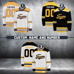 Personalisiertes Team Name & Nummer Hockey Jersey, Benutzerdefinierter Name Hockey Jersey, Hockey Jersey Uniform Für Hockeyfans, Hockeyliebhaber