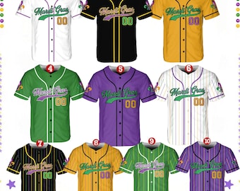 Personalisierte Karneval Baseball Jersey, Name und Nummer Baseball Jersey, Karneval Karneval Jersey, Geschenk für die Familie Matching