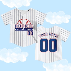 Personalized Rookie Of the Year Kid Baseball Jersey, Custom Name Number Youth Baseball Shirt, Rookie Of The Year Jersey For Baseball Fans