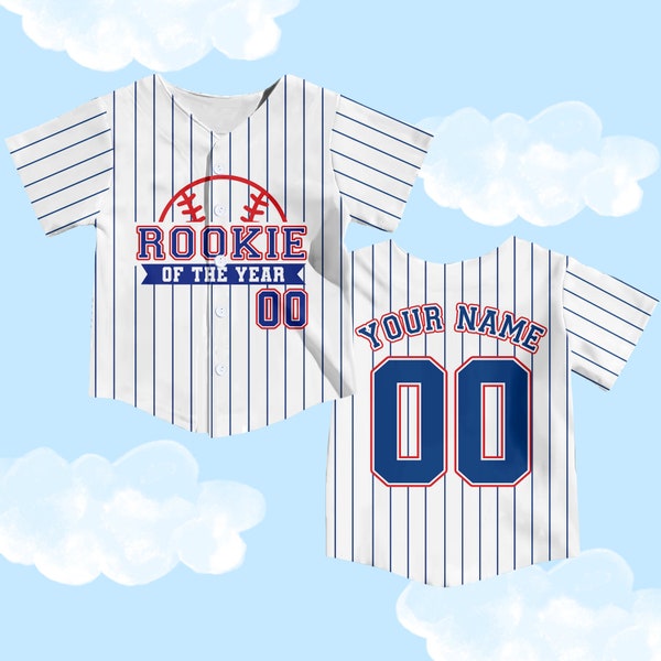 Personalized Rookie Of the Year Kid Baseball Jersey, Custom Name Number Youth Baseball Shirt, Rookie Of The Year Jersey For Baseball Fans