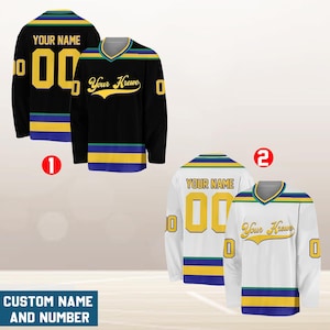 Personalisierter Teamname und Nummer Hockey Jersey, individuell Ihre Krewe Ihr Name und Nummer Hockey Jersey, Uniform für Hockeyfans Hockeyliebhaber