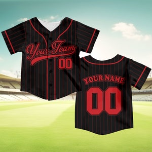 Personalized Team Name And Number Baseball Jersey, Custom Youth Kid Baseball Jersey, Baseball Jersey Uniform For Baseball Fans Lovers