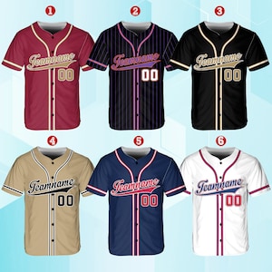 Personalized Team Name And Number Baseball Jersey, Custom Baseball Jersey Shirt, Baseball Jersey Uniform For Baseball Fans Baseball Lovers
