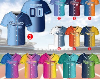 Personalized Team Name And Number Pinstripe Baseball Jersey, Custom Stripe Line Color Baseball Jersey, Baseball Jersey Uniform Baseball Fans