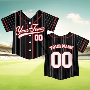 Personalized Team Name And Number Baseball Jersey, Custom Youth Kid Baseball Jersey, Baseball Jersey Uniform For Baseball Fans Lovers