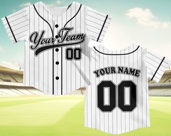 Gepersonaliseerde teamnaam en nummer honkbaltrui, aangepaste jeugd kinderhonkbaltrui, honkbaltrui uniform voor liefhebbers van honkbalfans