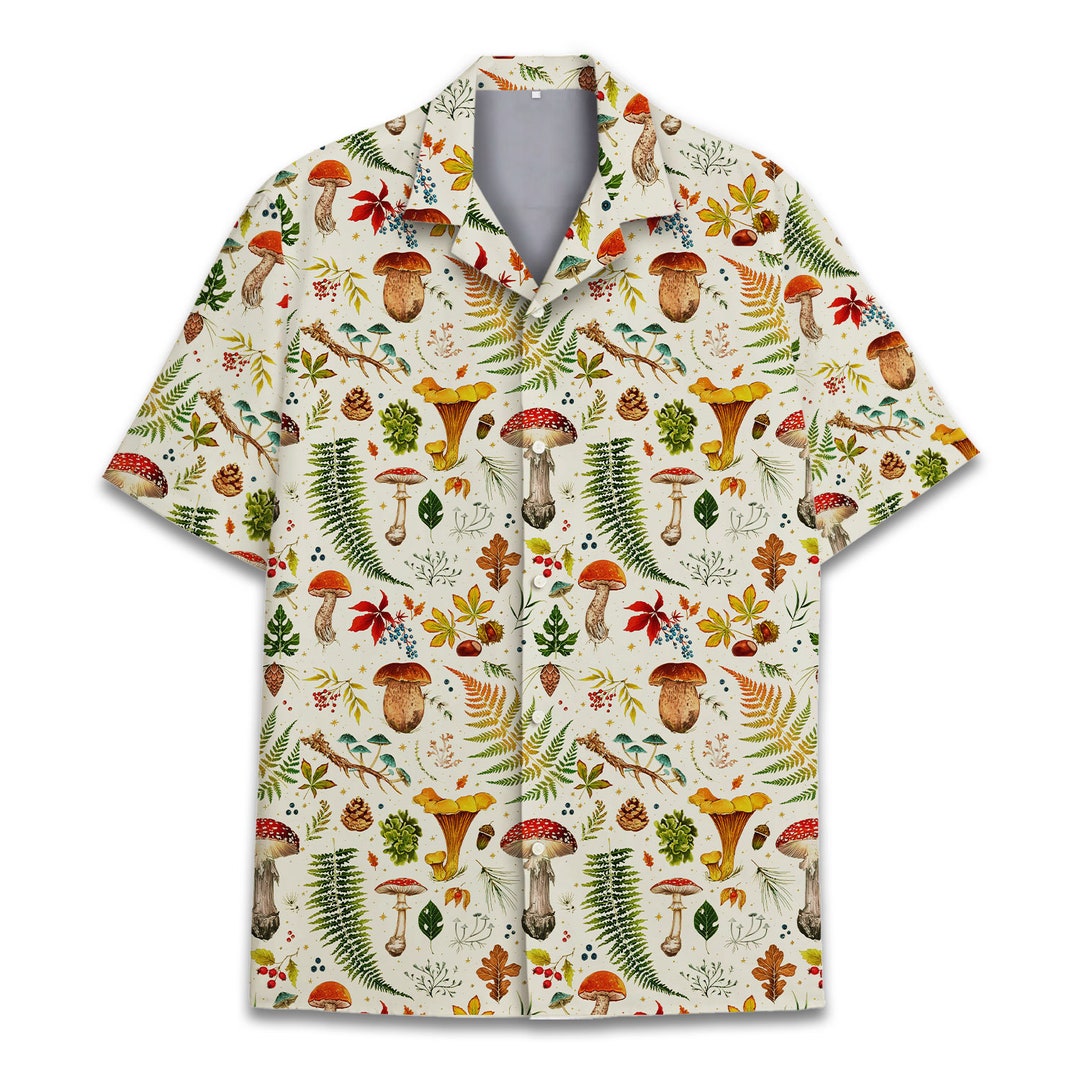 Mushroom Hawaiian Shirts for Men Mushroom Shirt Mushroom - Etsy