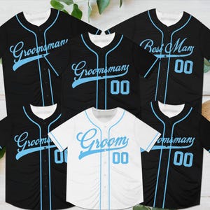 Personalized The Groom Groomsmen Baseball Jersey, Custom Best Man Jersey, Baseball Jersey For Engagement, Married Couple, Wedding Jersey
