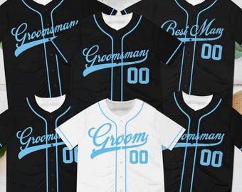 Personalisierte Bräutigam Groomsmen Baseball Jersey, Custom Best Man Jersey, Baseball Jersey für Verlobung, Ehepaar, Hochzeit Jersey
