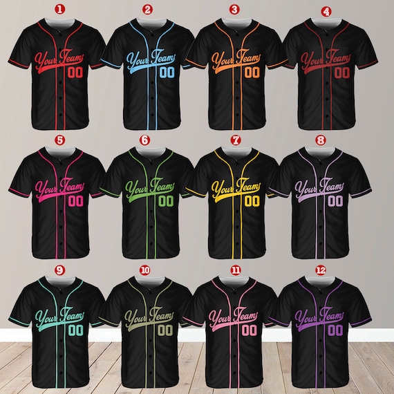 Personalized Team Name and Number Baseball Jersey Custom Baseball Jersey Shirt Baseball Jersey Uniform for Baseball Fans Baseball Lovers Etsy UK
