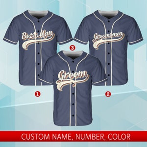 Personalized Groom Groomsmen Baseball Jersey, Custom Best Man Jersey, Baseball Jersey For Engagement, Married Couple, Wedding Jersey