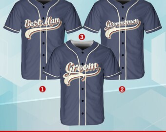 Personalisierte Bräutigam Groomsmen Baseball Jersey, Custom Best Man Jersey, Baseball Jersey für Verlobung, Ehepaar, Hochzeit Jersey