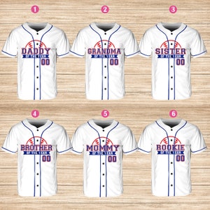 Personalized Family Of the Year Baseball Jersey, Custom Name Number Shirt, Rookie Of The Year Jersey, Family Matching Outfits, Baseball Game