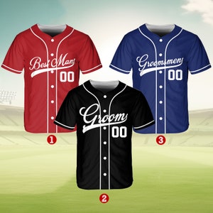 Personalized Groom Groomsmen Baseball Jersey, Custom Best Man Jersey, Baseball Jersey For Engagement, Married Couple, Wedding Jersey
