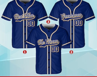 Personalisierte Bräutigam Groomsmen Baseball Jersey, Custom Best Man Jersey, Baseball Jersey für Verlobung, Ehepaar, Hochzeit Jersey